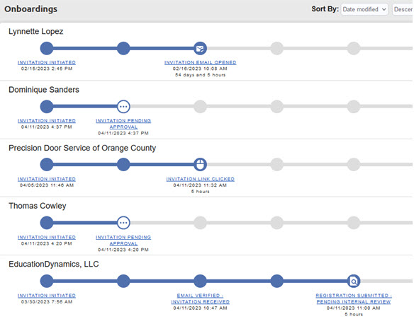 PaymentWorks Vendor Dashboard Screen
