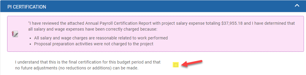 payroll certification tab