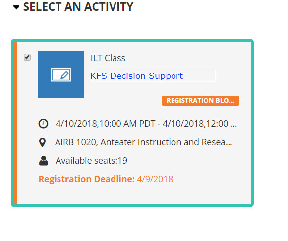 blocked registration message